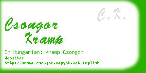 csongor kramp business card